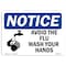 Signmission OSHA Notice Sign, Avoid The Flu Wash Your Hands, 24in X 18in Decal, 18" W, 24" L, Landscape OS-NS-D-1824-L-10279 - alternate 1
